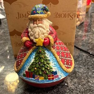 Jim Shore Festive Santa with Star and Gifts “Gather Round”